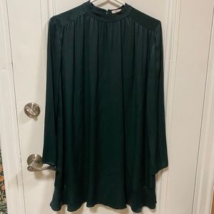 Little Moon (Aritzia) green satin dress XS